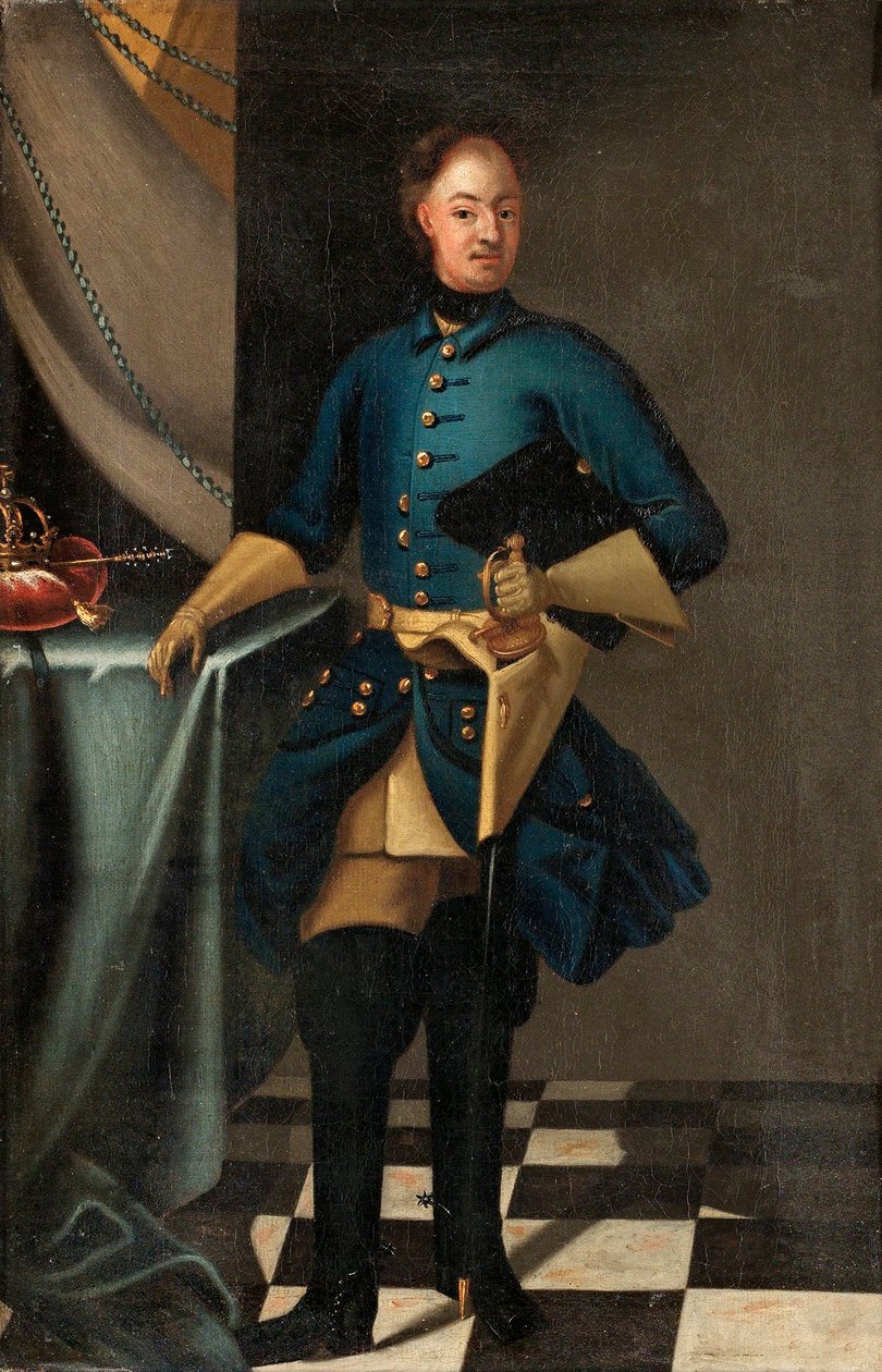 Portret króla Szwecji Karola XII 1682-1718, c. 1716 autorstwa David Krafft von