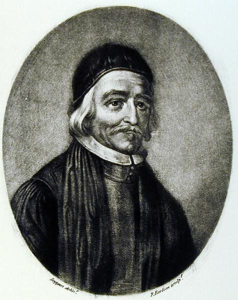 Portret dr Thomasa Baileya, grawerowany przez Richarda Earloma (1743-1822) z książki Znaki rozpoznawcze w historii Wielkiej Brytanii (mezzotinta) autorstwa David Loggan
