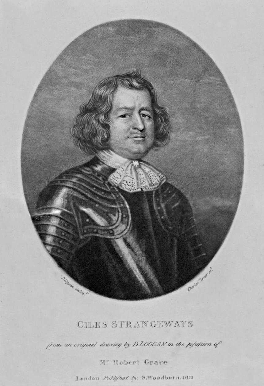 Portret Gilesa Strangeways z „Characters Illustriousin British History” autorstwa Richarda Earloma i Charlesa Turnera, 1815 autorstwa David Loggan