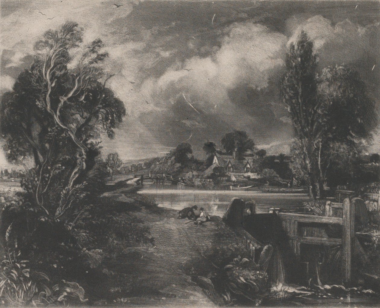 Zamek na Stour, 1830. autorstwa David Lucas
