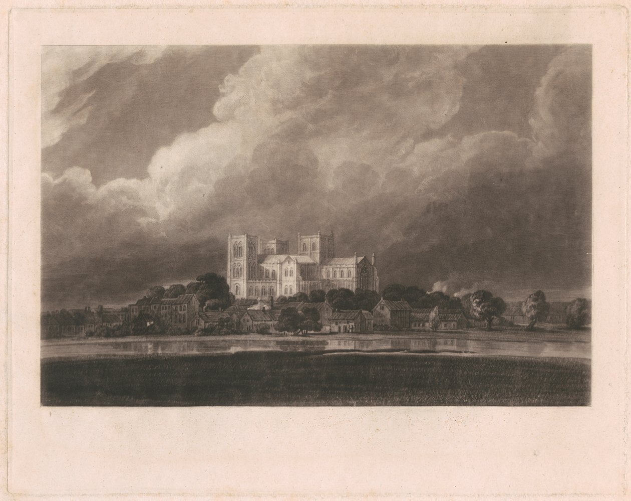 „Wspomnienia z życia Johna Constable” Charlesa Roberta Lesliego: Yorkminster autorstwa David Lucas