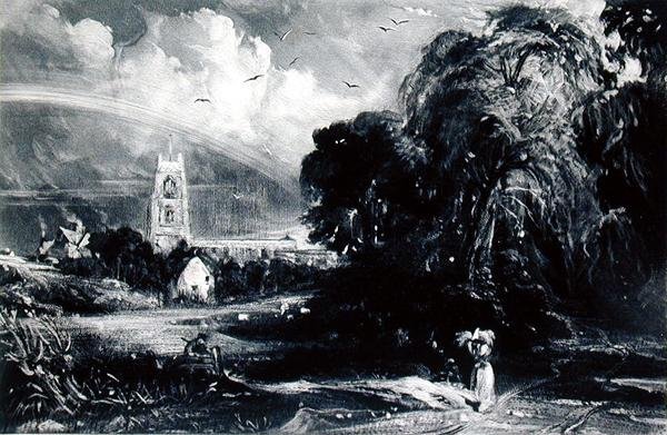 Stoke-by-Nayland, za Constable (akwaforta) autorstwa David Lucas