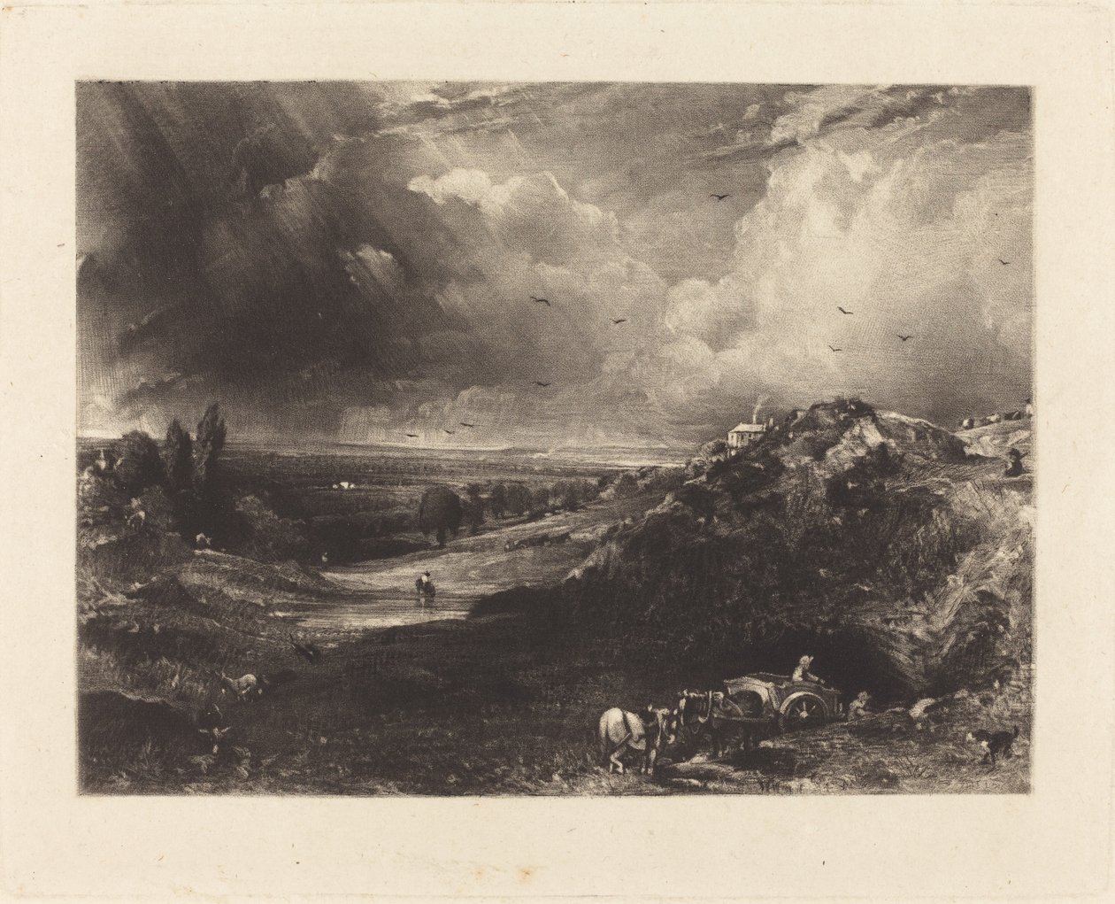 Heath autorstwa David Lucas after John Constable