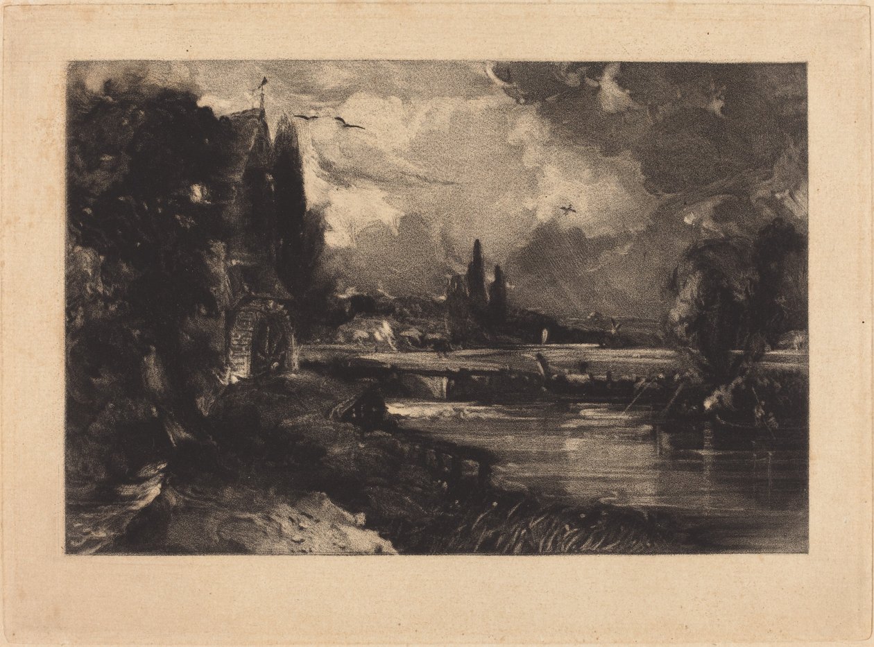 Młyn w pobliżu Colchester autorstwa David Lucas after John Constable