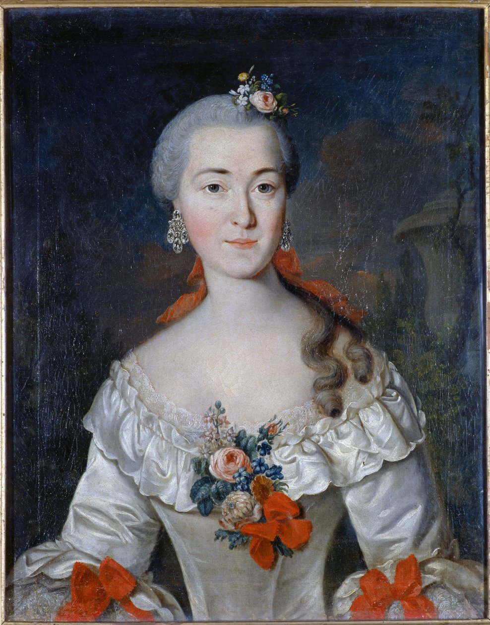 Portret Marii Iwanowny Tatishcheva (z domu Mamonova) (1730-1794) - Peinture de David Lueders (Luders) (1710-1759), Olej na płótnie 1759 Państwowa Galeria Trietiakowska, Moskwa 70x56 autorstwa David Luders