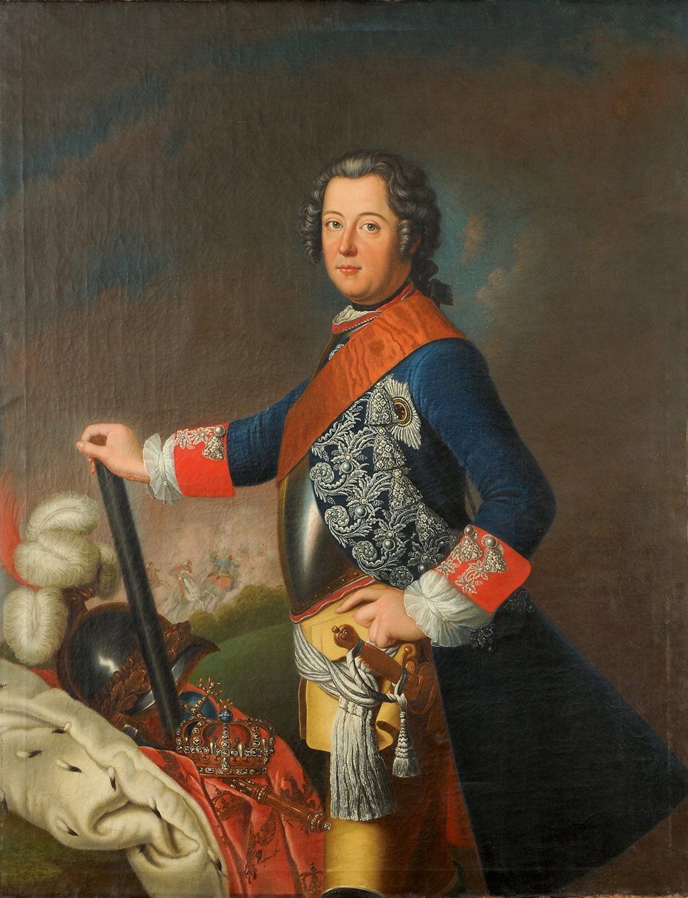 Portret Fryderyka II (1712-1786) Znany jako Fryderyk Wielki Król Prus autorstwa David Matthieu