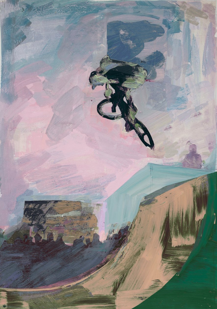 Half-Pipe, 2018 (akryl i papier cięty) autorstwa David McConochie