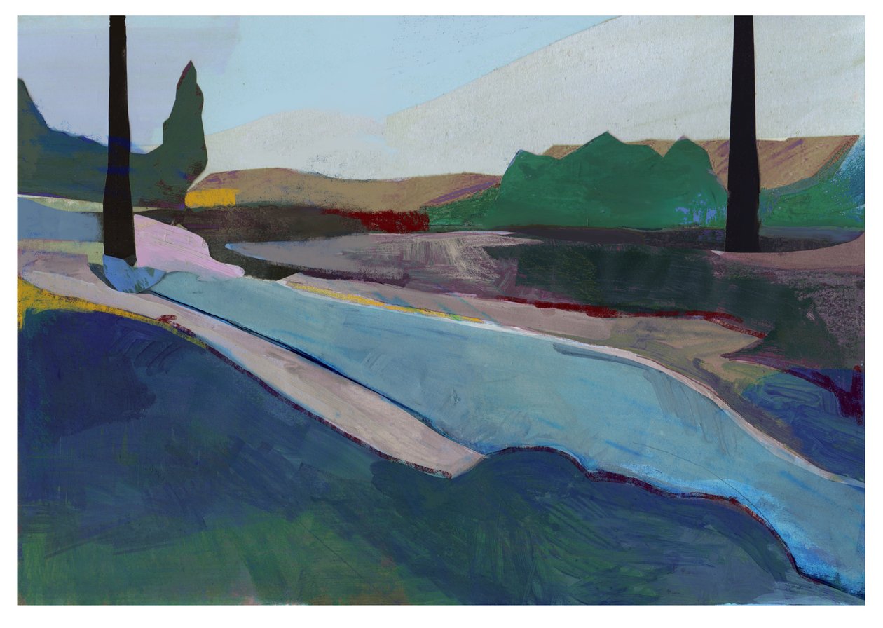 Hitchin Brook, 2023 (media mieszane) autorstwa David McConochie