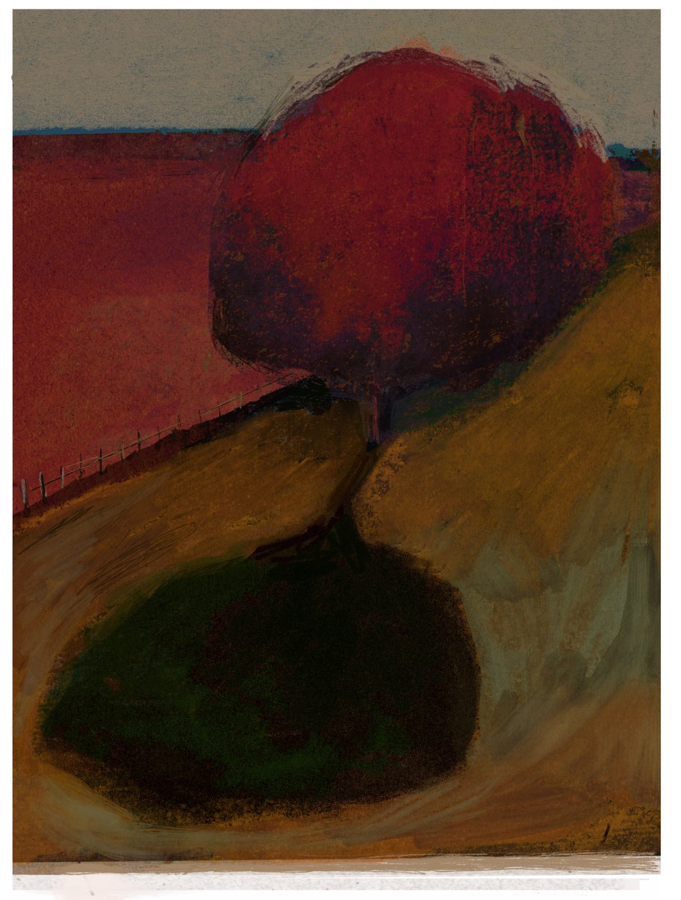 Shady Oak, 2021 (media mieszane) autorstwa David McConochie