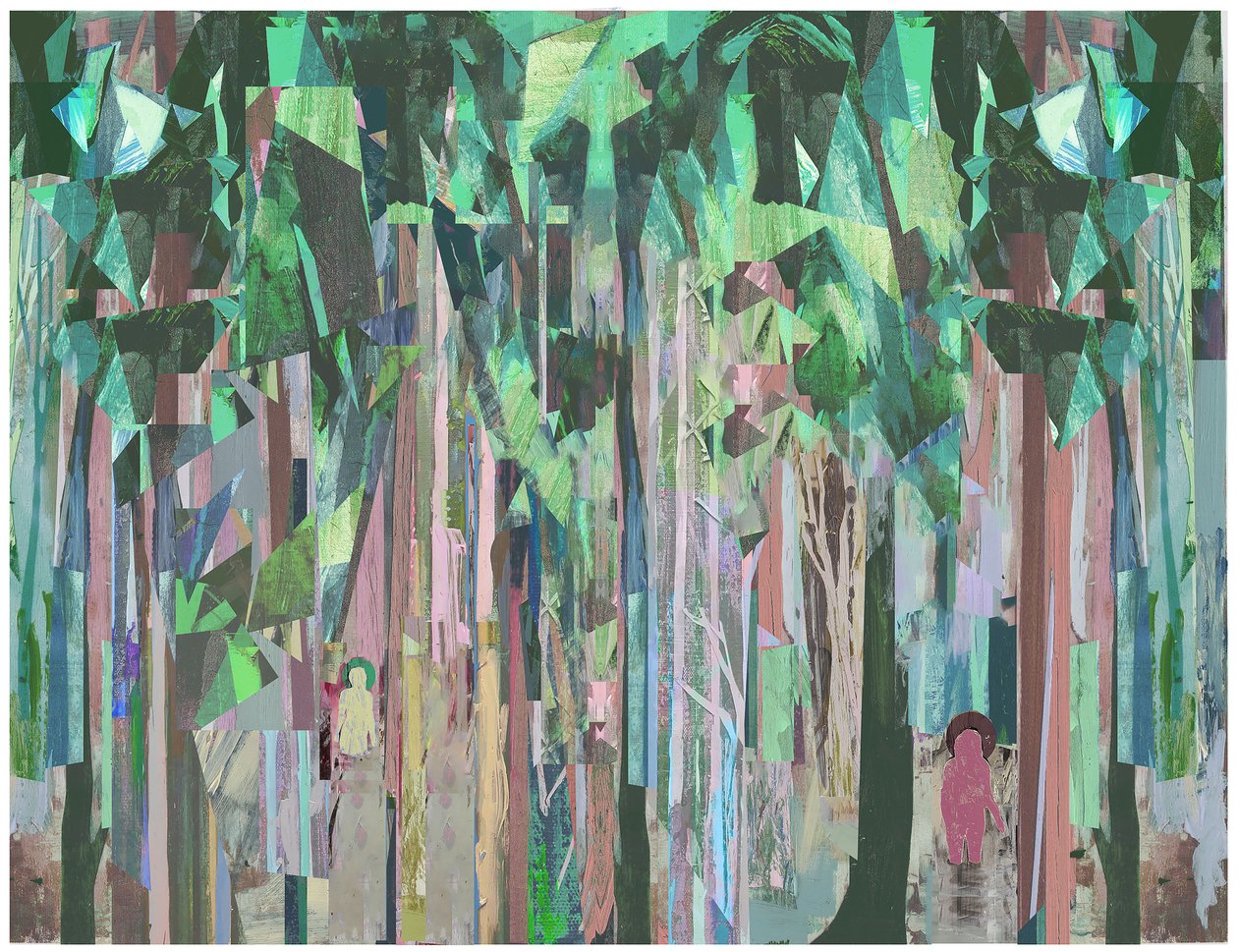 Przestrzenie pomiędzy, 2017 Mixed Media na panelach drewnianych autorstwa David McConochie