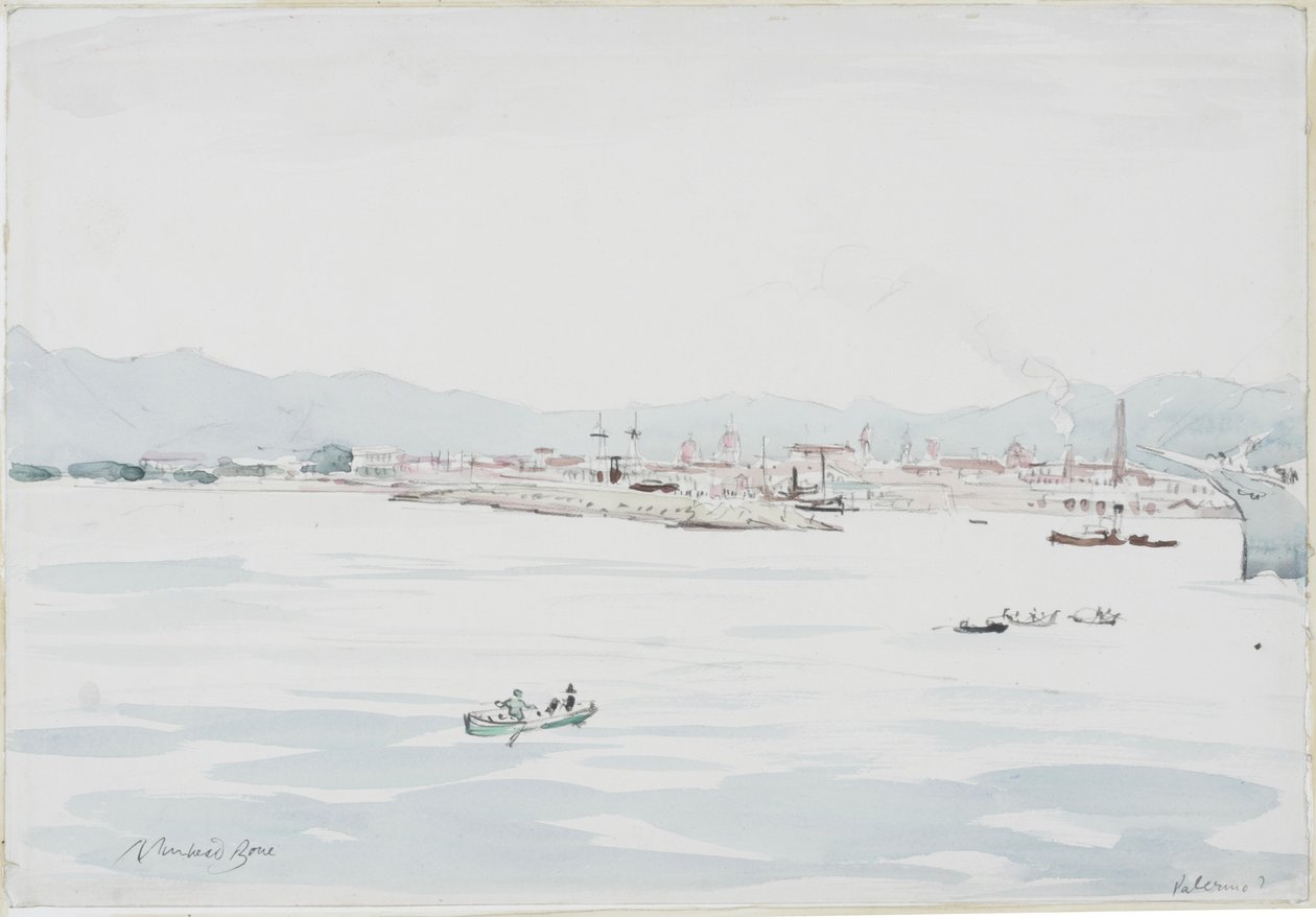 Palermo (ołówek i akwarela na papierze) autorstwa David Muirhead Bone
