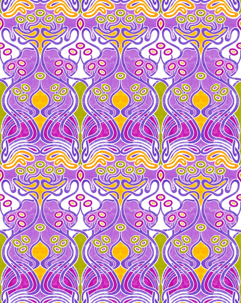 Beauclair Mauve, 2018 (mieszane media cyfrowe) autorstwa David Newton