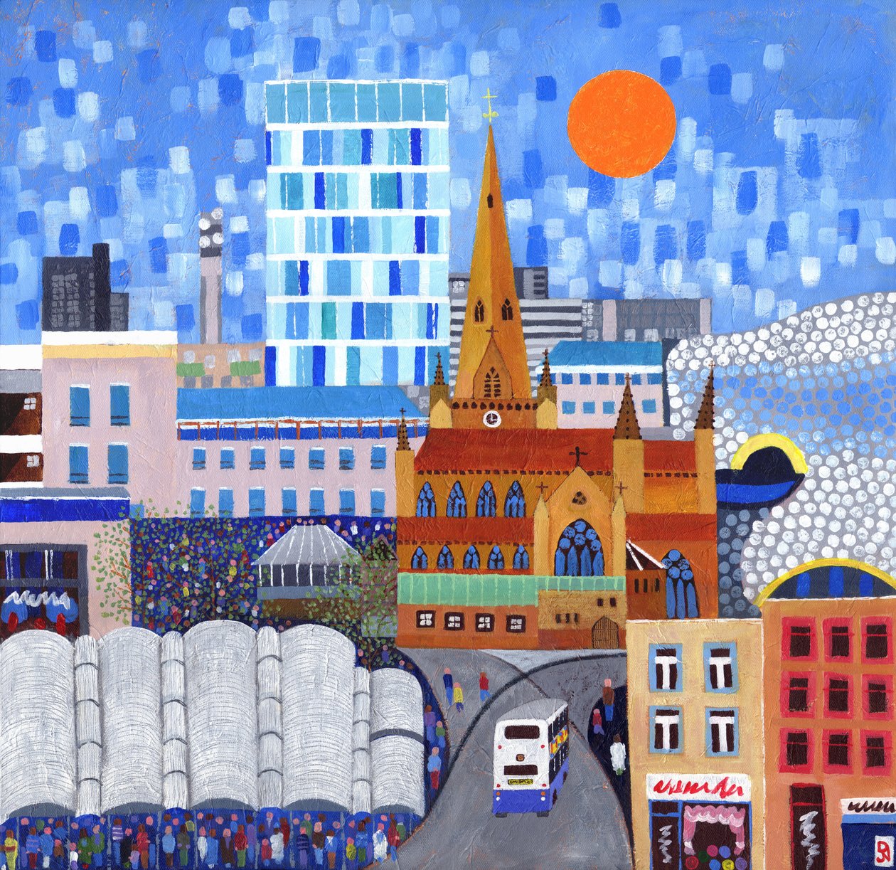 Bullring Sun, 2012 (akryl na płótnie) autorstwa David Newton