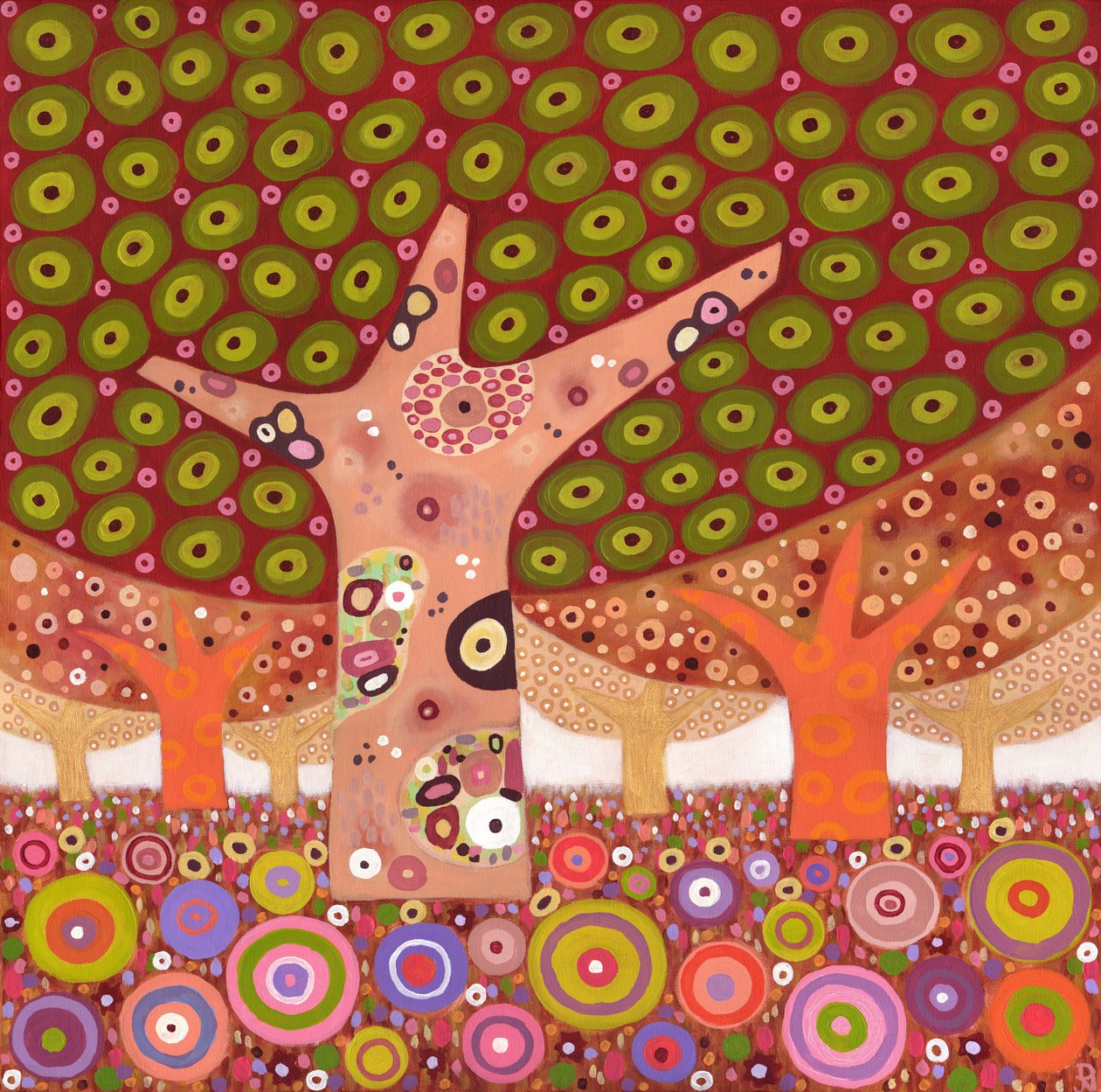 Frogspawn trees, 2010 (akryl na płótnie) autorstwa David Newton