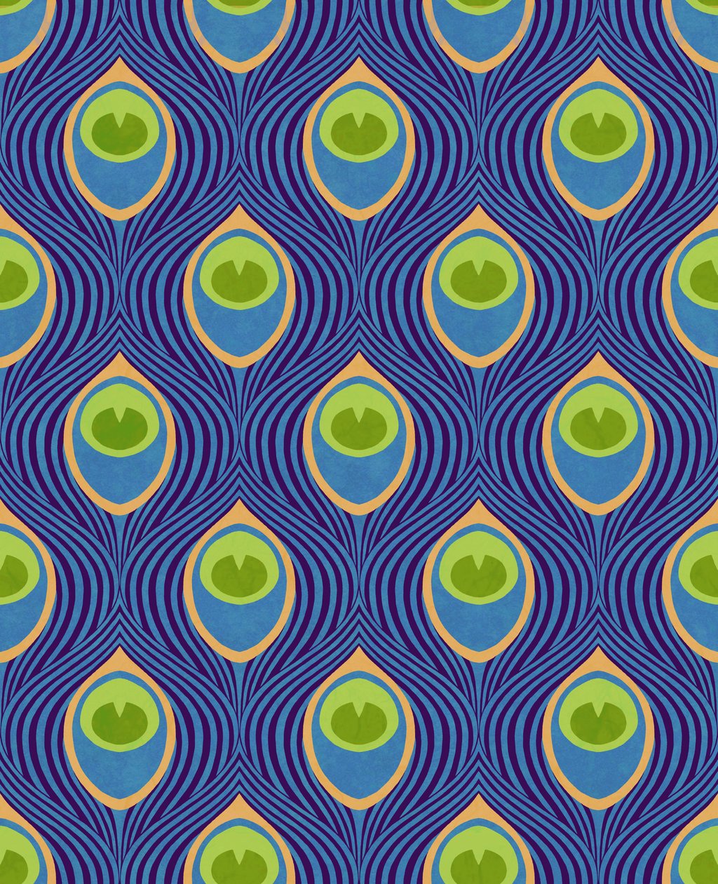 Peacock Blue, 2019 (cyfrowy miks multimediów) autorstwa David Newton