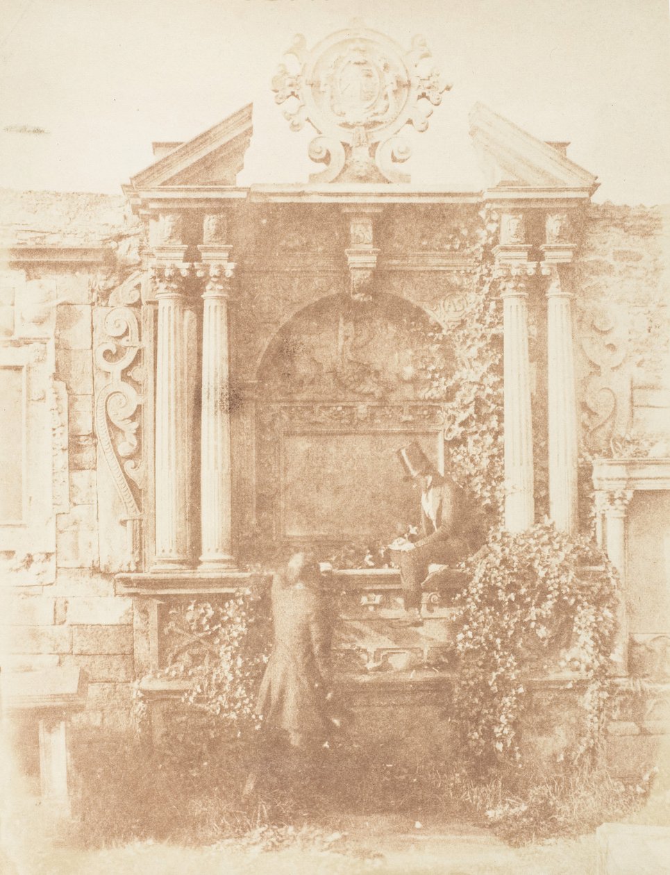 Edynburg. Cmentarz Szarych Braci, 1843-47. Twórcy: David Octavius Hill, Robert Adamson, Hill & Adamson. autorstwa Hill and Adamson