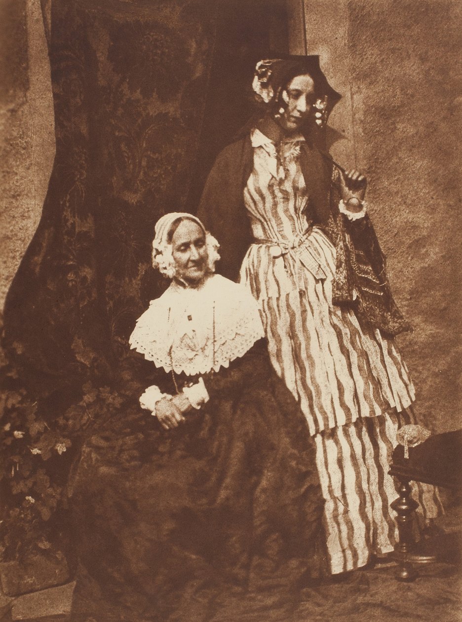 Pani Anne Rigby i Lady Elizabeth Eastlake, 184347, wydrukowana ok. 1916. Twórcy: David Octavius Hill, Robert Adamson, Hill & Adamson. autorstwa Hill and Adamson