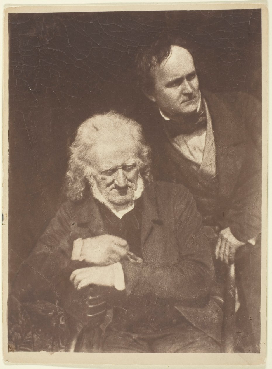 Portret dwóch mężczyzn Johna Henninga i Aleksandra Handyside Ritchie, ok. 1930 r. 1845, druk 18901900. Twórcy: David Octavius Hill, Robert Adamson, Hill & Adamson. autorstwa Hill and Adamson