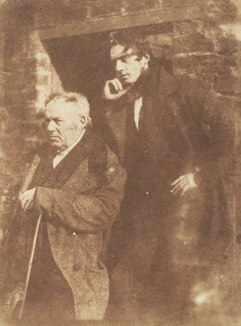 Wielebny Miller i jego syn Wielebny Samuel Miller, 1843-47. Twórcy: David Octavius Hill, Robert Adamson, Hill & Adamson. autorstwa Hill and Adamson