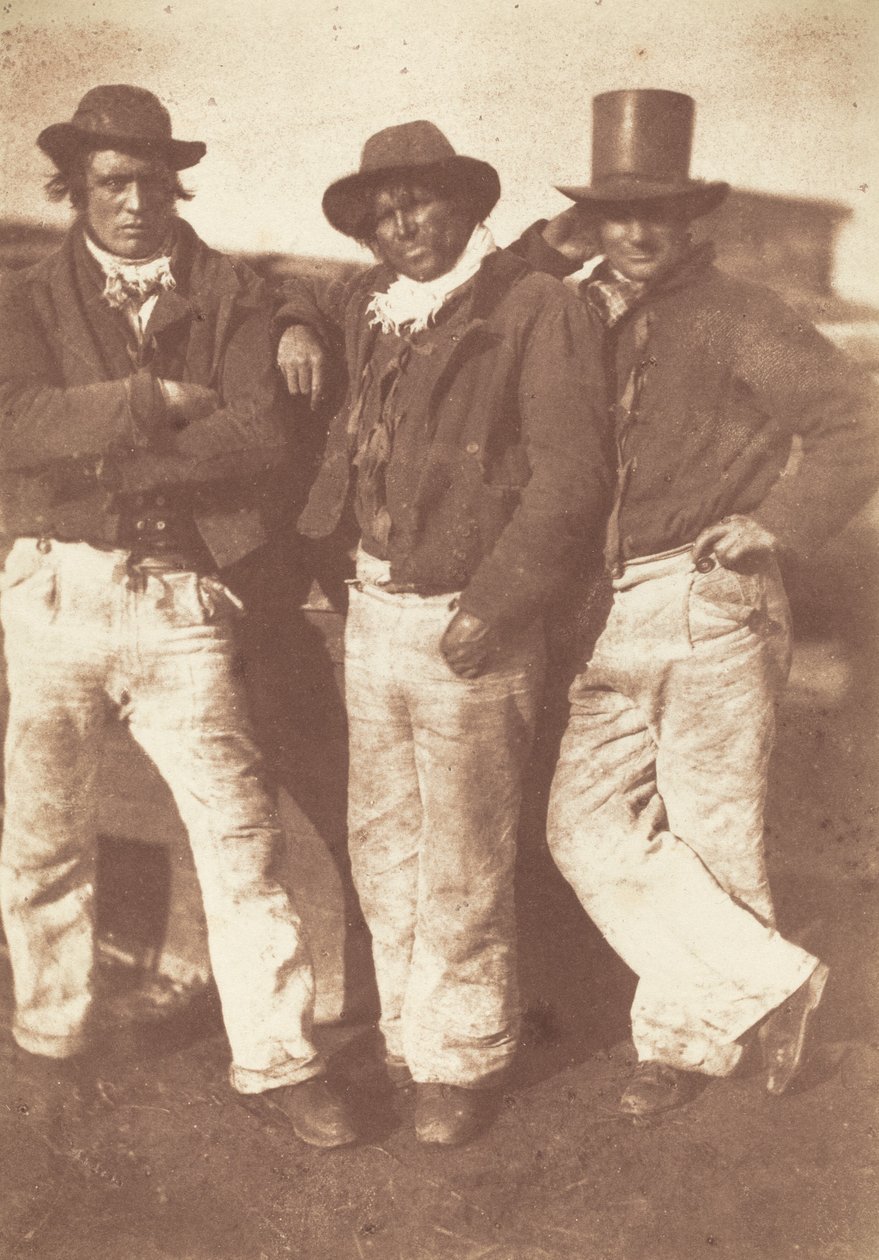 Alexander Rutherford, William Ramsay i John Linton, 1843-1847. Twórcy: David Octavius Hill, Robert Adamson. autorstwa David Octavius Hill, Robert Adamson