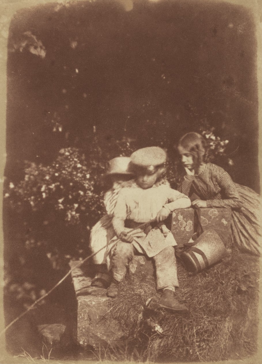 Nad jeziorkiem Minnow, 1843-1847. Twórcy: David Octavius Hill, Robert Adamson. autorstwa David Octavius Hill, Robert Adamson