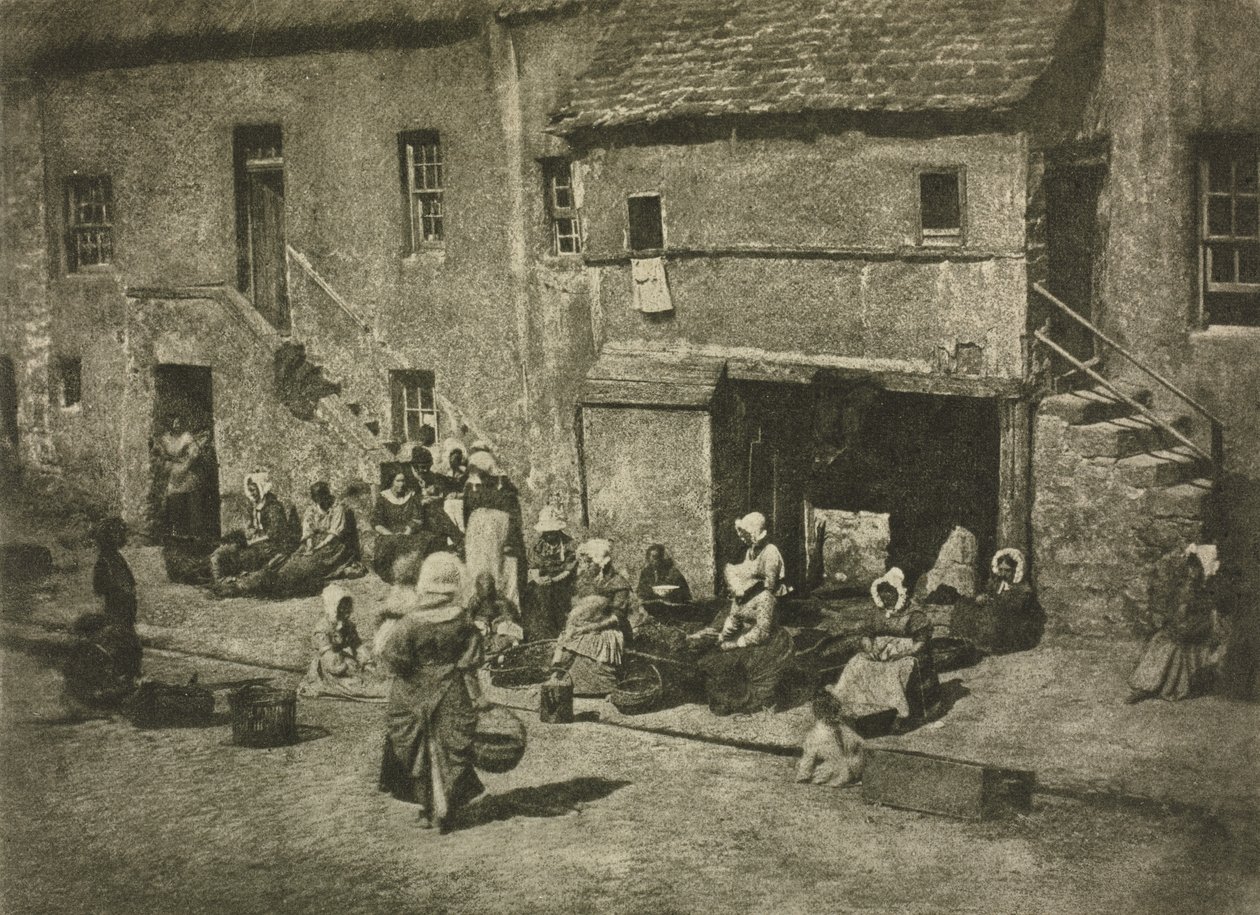 Praca kamery: Newhaven Fisheries, 1909. Twórcy: David Octavius Hill, Robert Adamson. autorstwa David Octavius Hill, Robert Adamson
