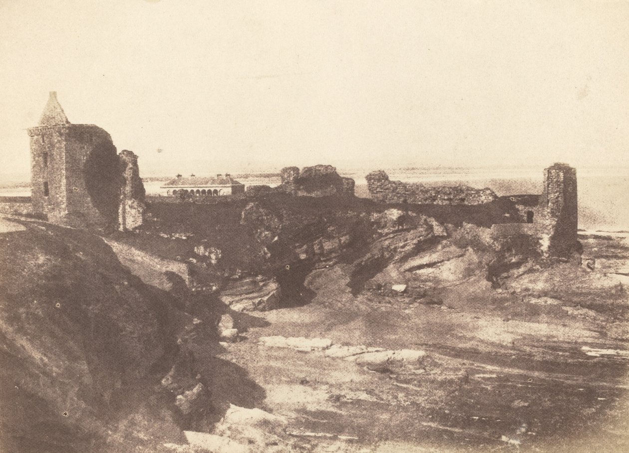 Zamek, St Andrews, 1843-1847. Twórcy: David Octavius Hill, Robert Adamson. autorstwa David Octavius Hill, Robert Adamson