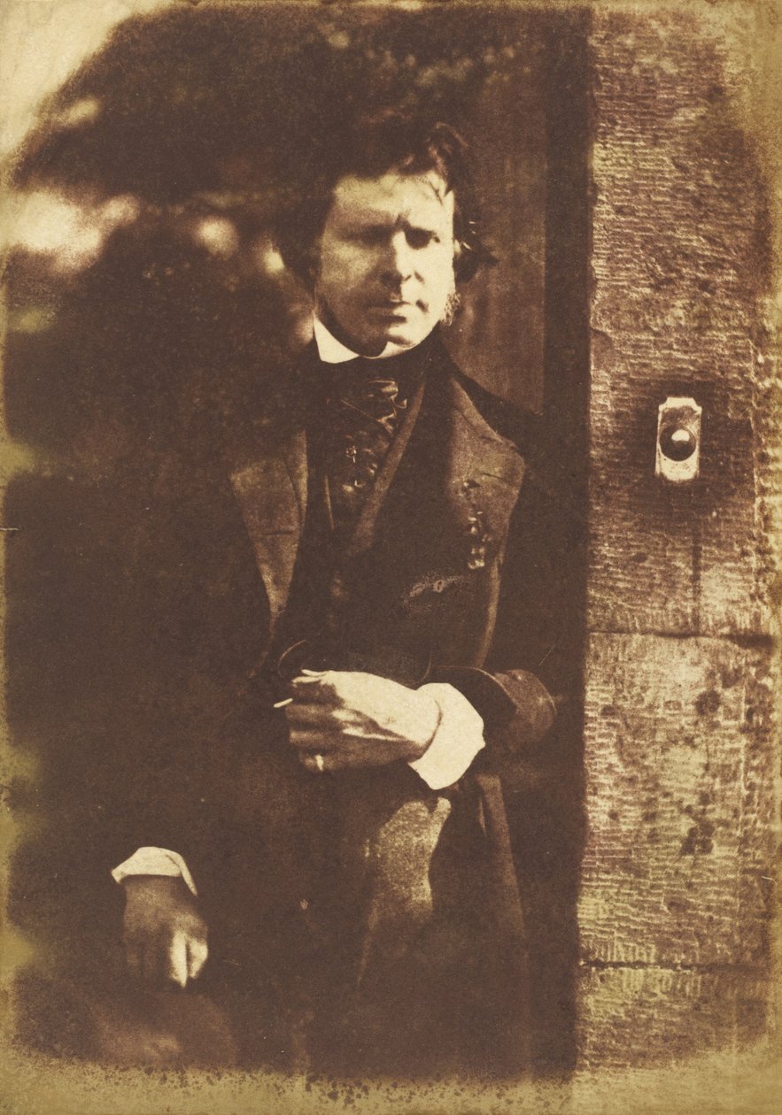 David Octavius Hill przy bramie Rock House, Edynburg, 1843-1847 (zdjęcie) autorstwa David Octavius Hill