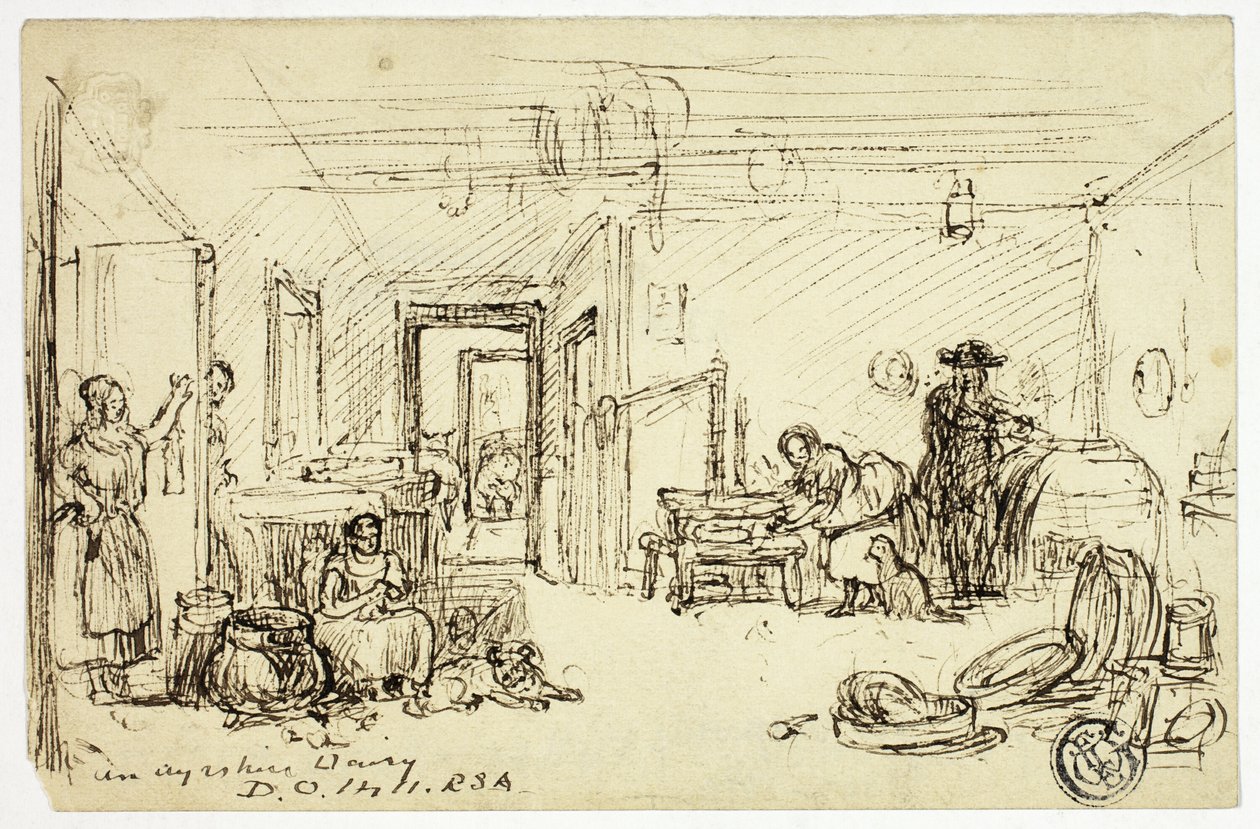W Ayrshire Dairy autorstwa David Octavius Hill