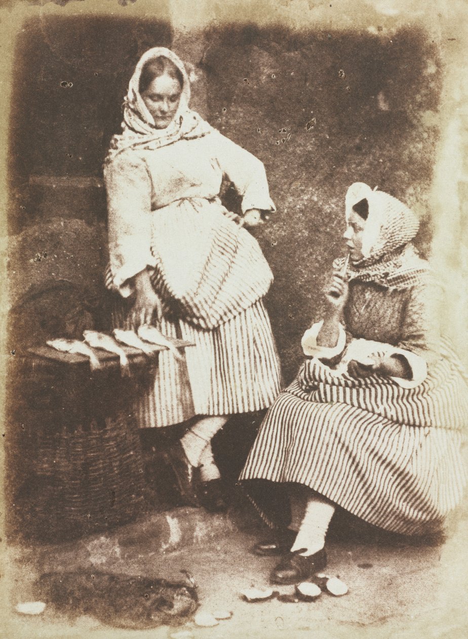 Newhaven Fishwives, Jeanie Wilson i Annie Linton, 1845. autorstwa David Octavius Hill