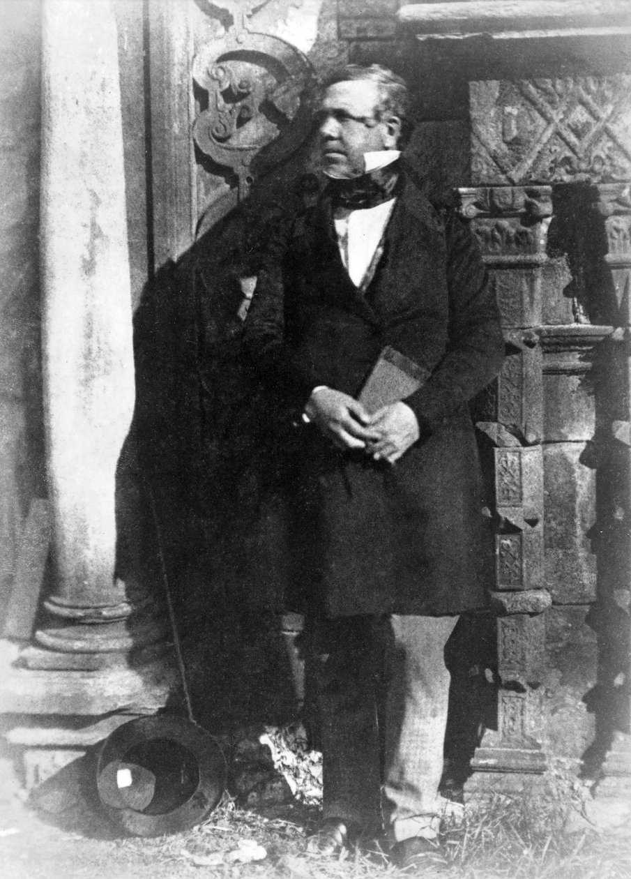 Portret Davida Robertsa, RA, wyd. 1844 (kalotypia fotograficzna) autorstwa David Octavius Hill