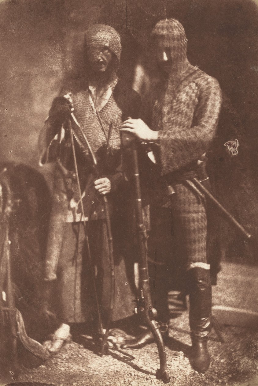 Afgańska lub czerkieska zbroja autorstwa David Octavius Hill and Robert Adamson