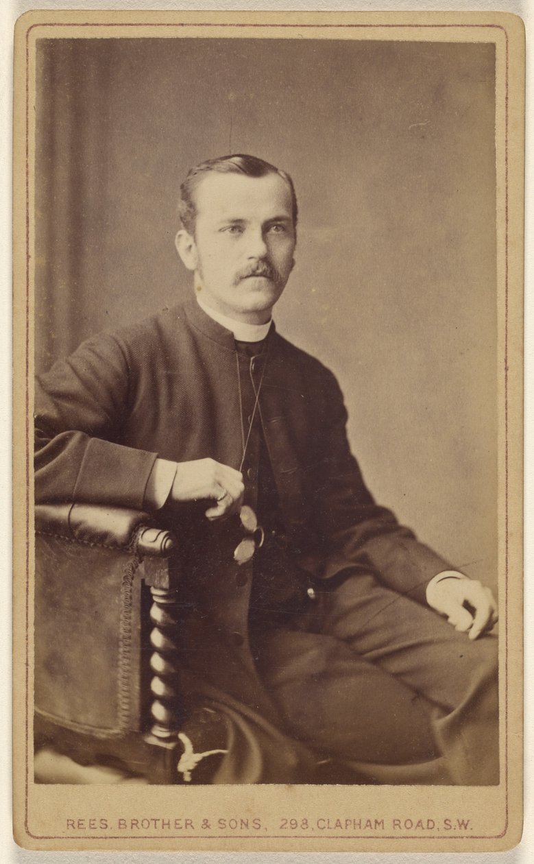 [Niezidentyfikowany mężczyzna z wąsami, siedzący]. autorstwa David Rees and Brother and Son