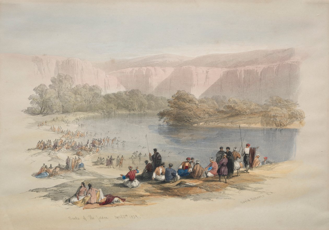 Brzegi Jordanu, 1839. autorstwa David Roberts