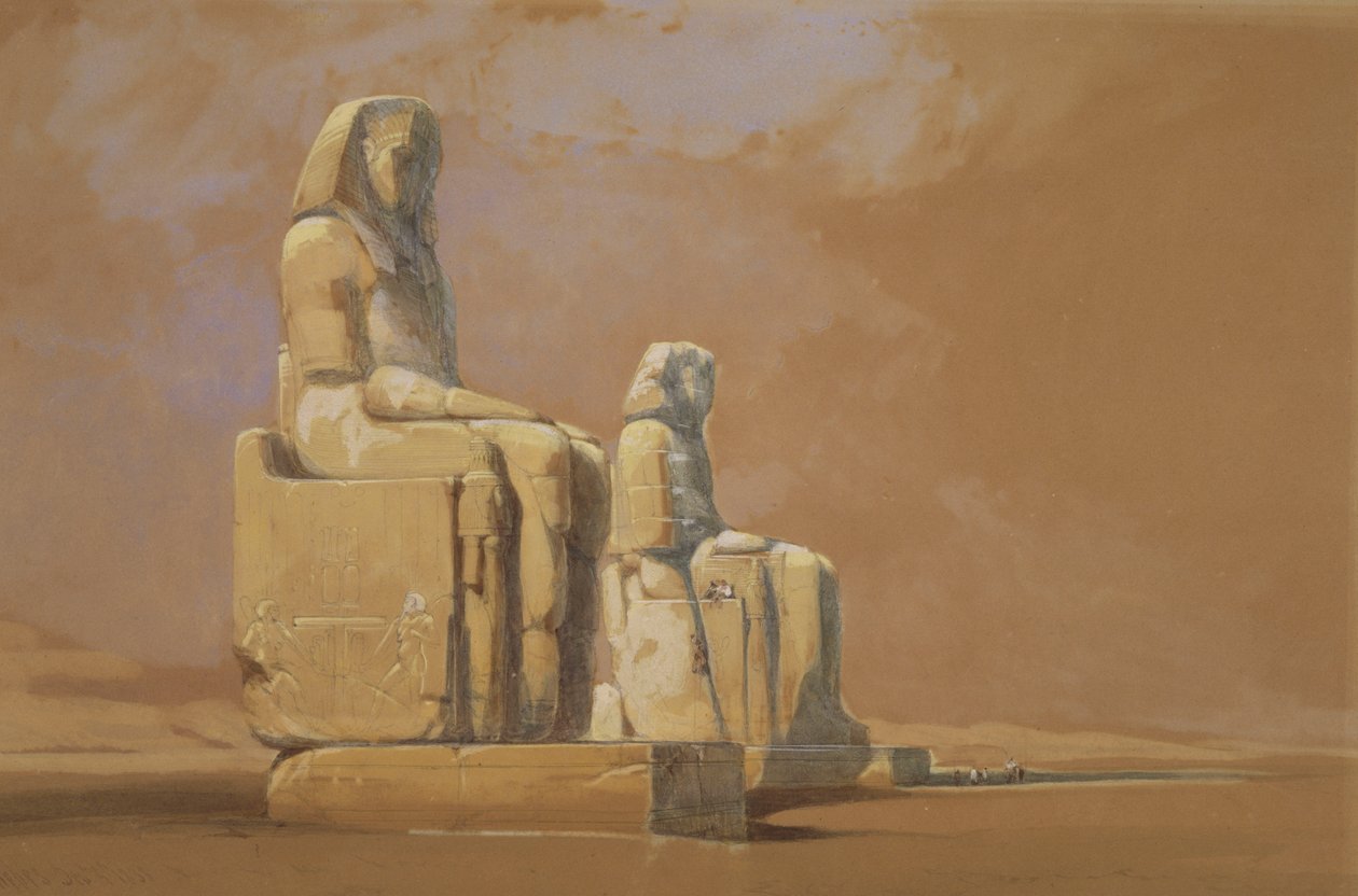 Kolosy, Teby, 1838 autorstwa David Roberts