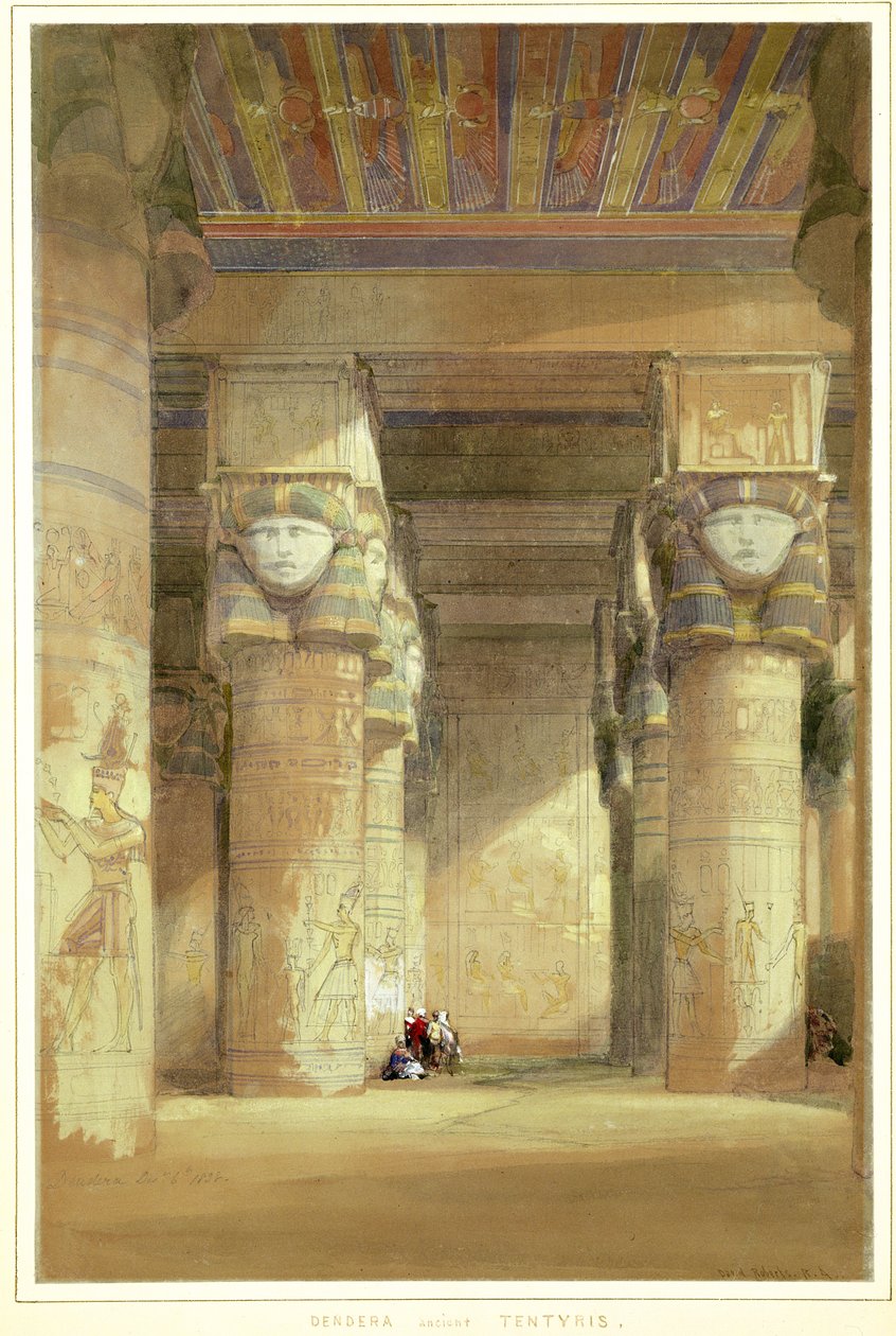 Dendera starożytny Tentyris autorstwa David Roberts