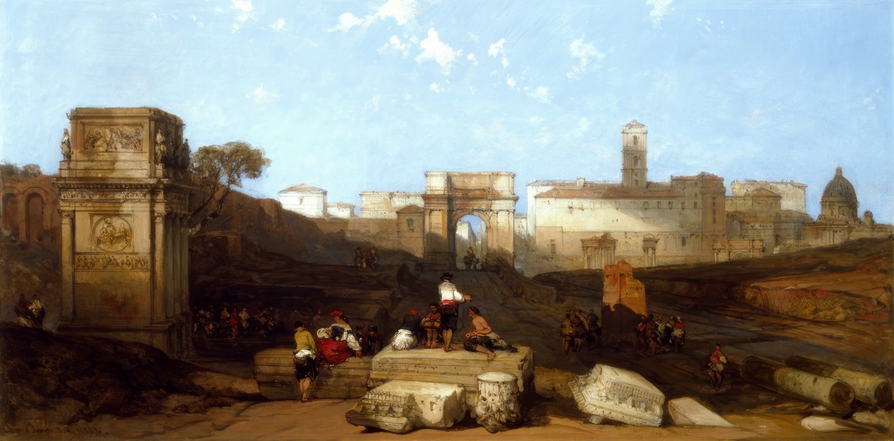 Łuk Tytusa w Rzymie autorstwa David Roberts
