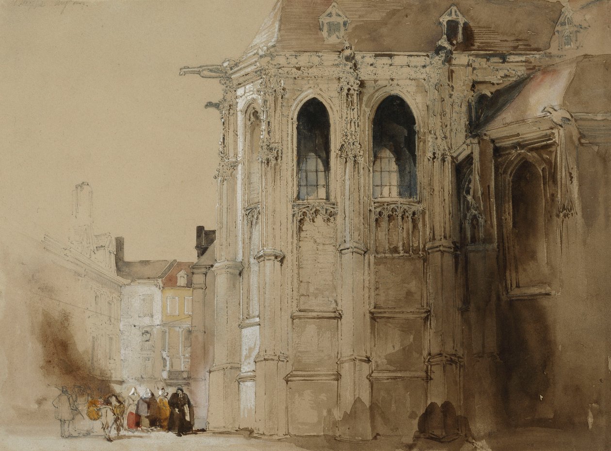 Dieppe, 1828 autorstwa David Roberts