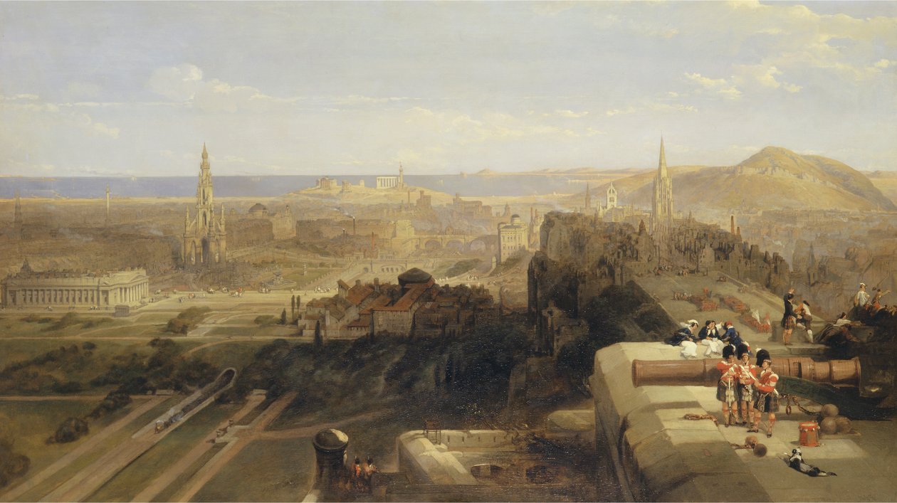 Эдинбург из Castlepolish autorstwa David Roberts