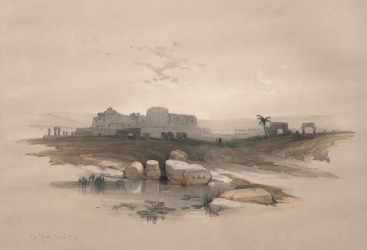 Eleutheropolis lub współczesny Beit-Jibrin, 1839. autorstwa David Roberts
