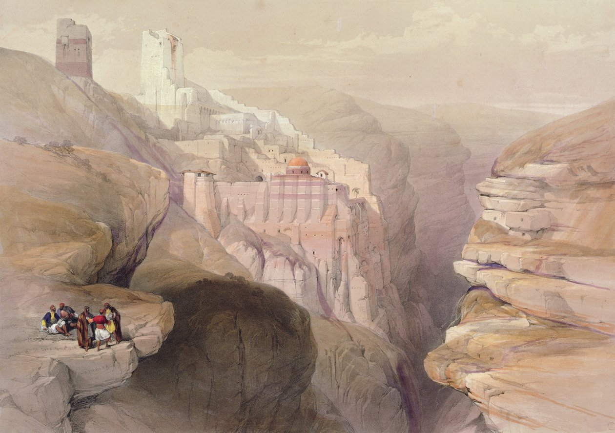 Encedi, z tomu II „Ziemi Świętej” rytowanej przez Louisa Haghe (1806-1885) opublikowanej w Londynie, 1842 autorstwa David Roberts