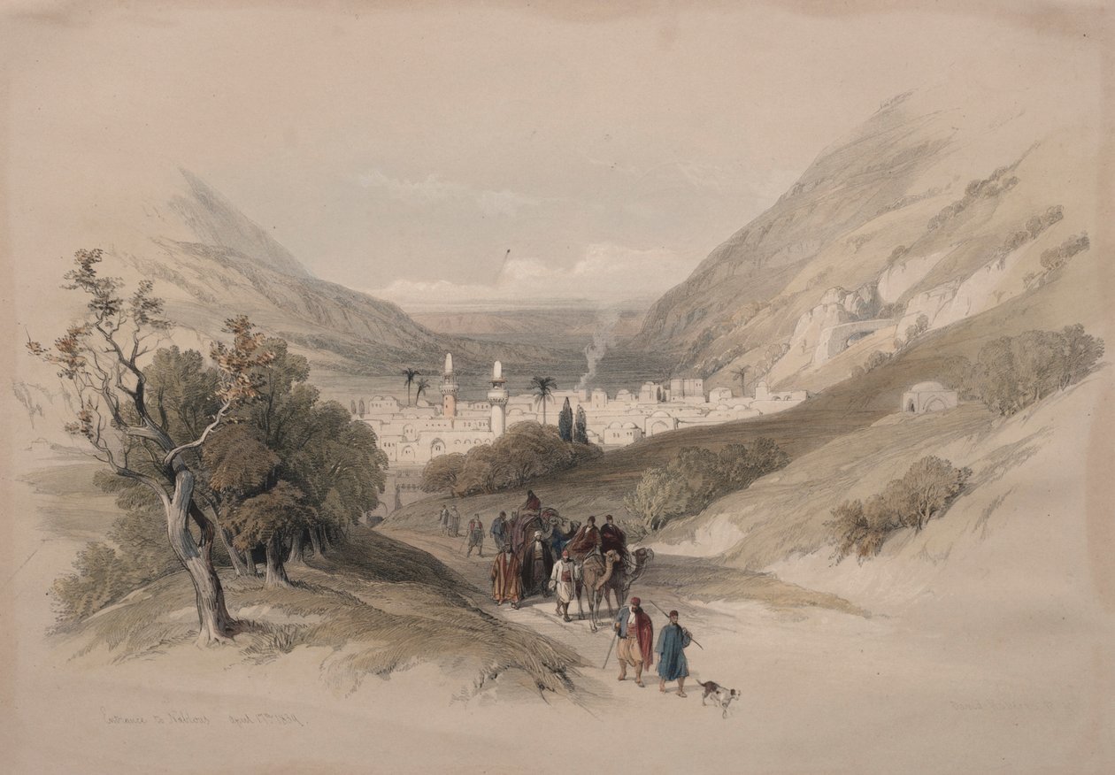 Wejście do Nablus, 1839. autorstwa David Roberts