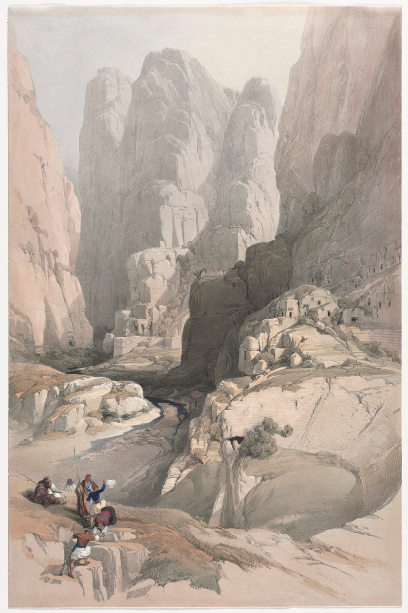 Wejście do Petry, Teatr, 1839. autorstwa David Roberts