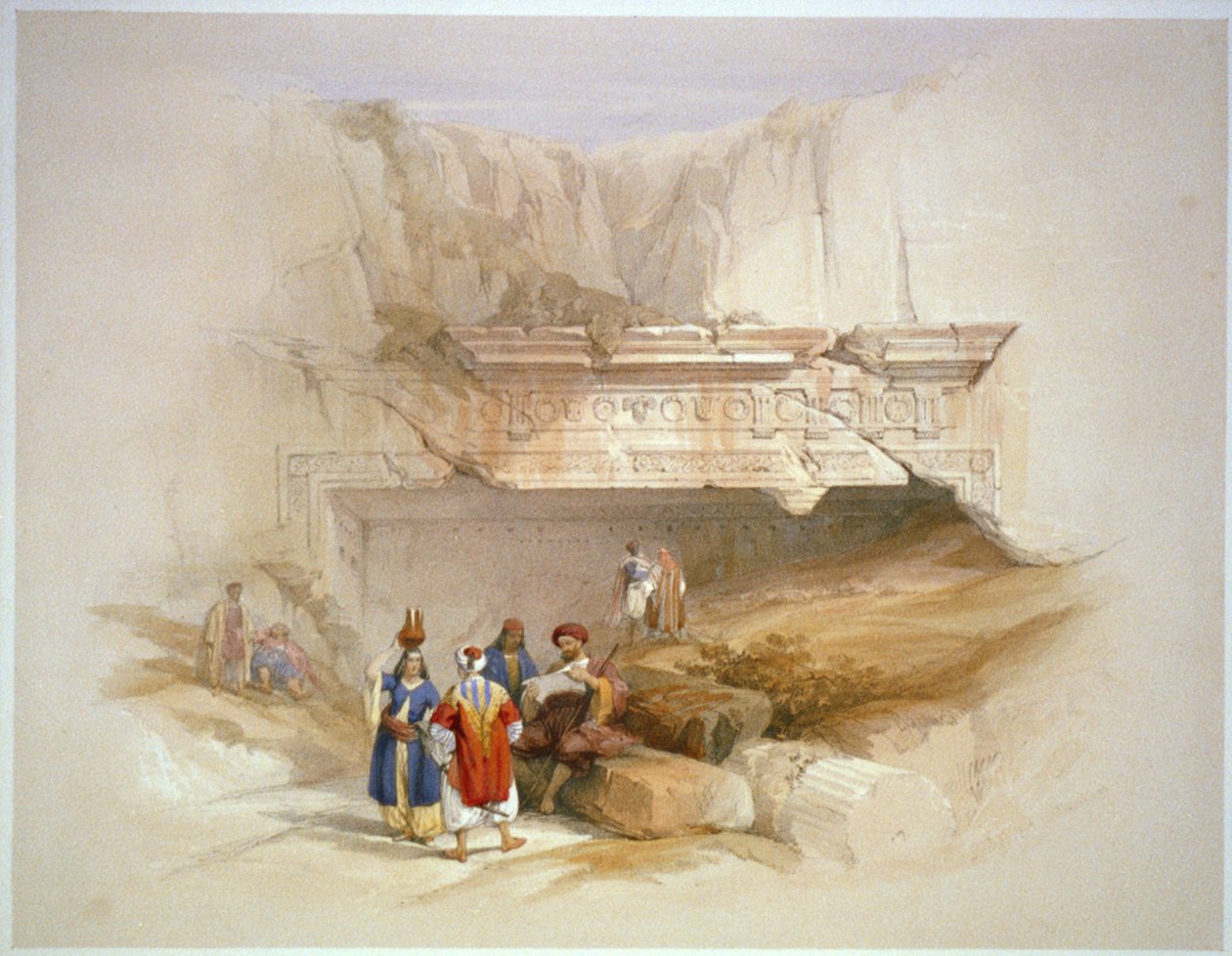 Wejście do Grobów Królewskich, Jerozolima autorstwa David Roberts