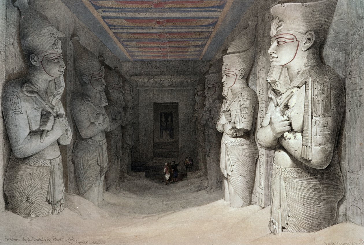 Wnętrze świątyni Aboo Simbel, z 