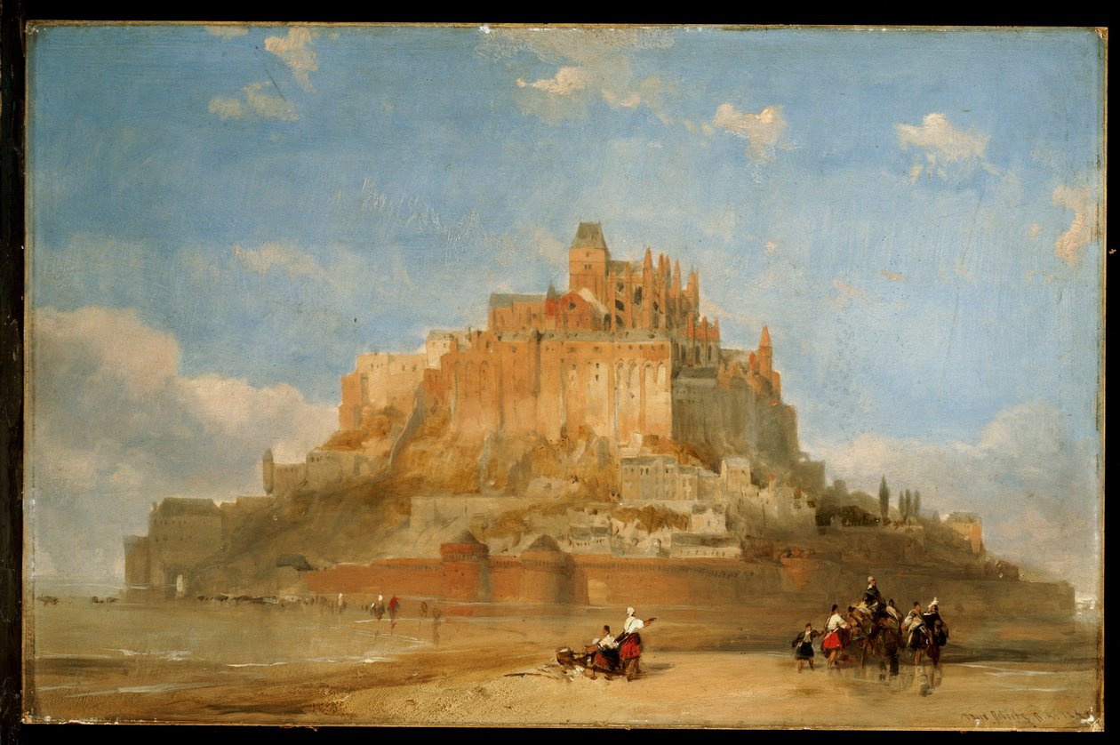 Mont St. Michel z Piasków, 1848 autorstwa David Roberts