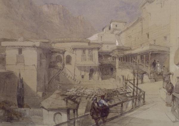 Góra Synaj (akwarela na papierze) autorstwa David Roberts