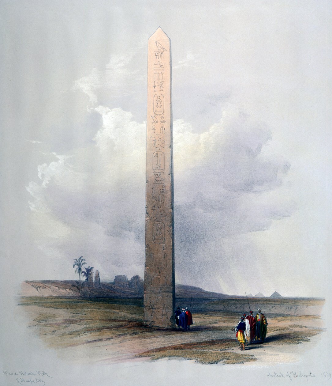 Obelisk Heliopolis, 1839. autorstwa David Roberts