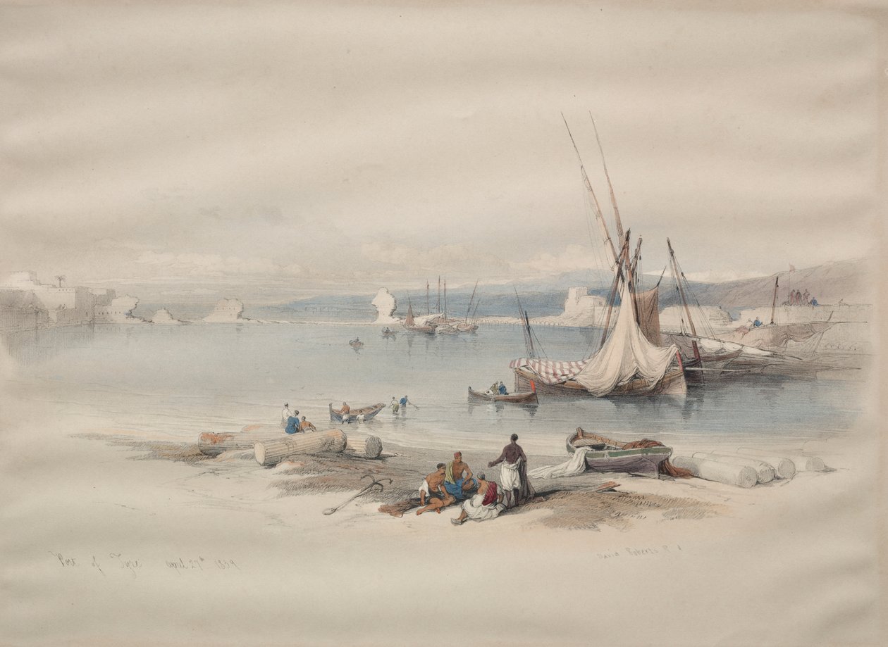 Port w Tyrze autorstwa David Roberts