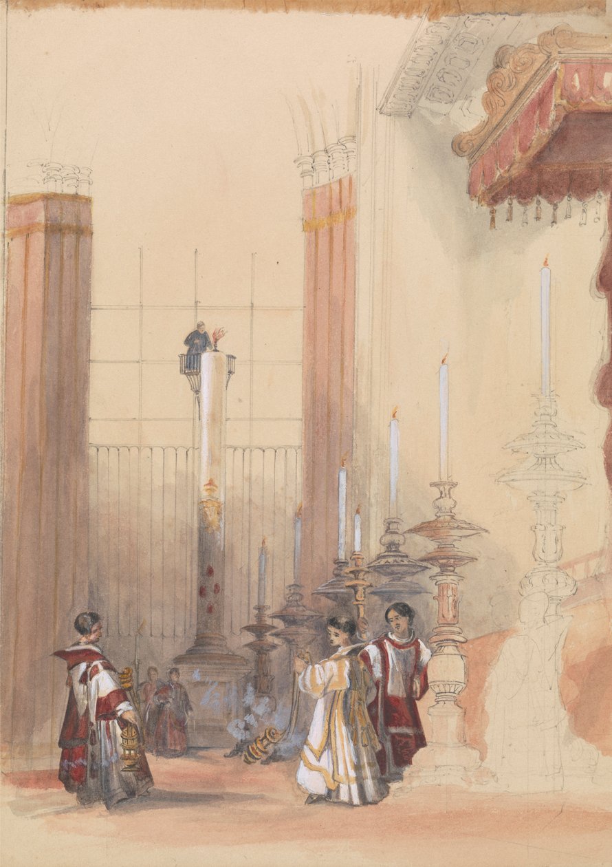 Szkic przygotowawczy do „Katedry w Sewilli” autorstwa David Roberts